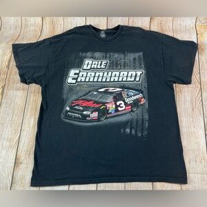 NASCAR Dale Earnhardt Racing T Shirt Double Sided Size 2XL Black
